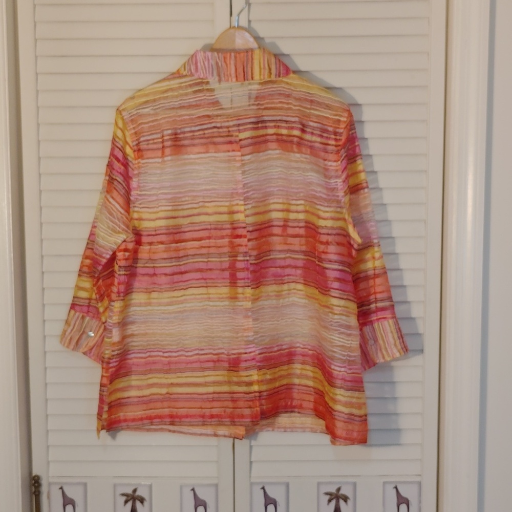 Kim Rogers Multicolor Striped Button-Down Shirt - Picture 2 of 5